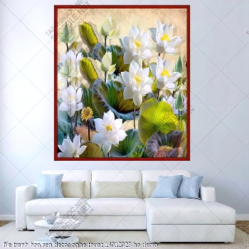 file tranh hoa sen decor nghe thuat 14012023 ho