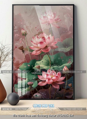 file tranh hoa sen do hong decor 2752025 dat