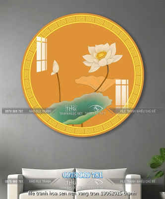 file tranh hoa sen nen vang tron 19062025 thanh