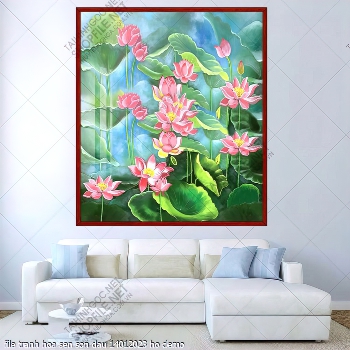 file tranh hoa sen son dau 14012023 ho