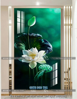 file tranh hoa sen thien nhien xanh ngoc 30072025