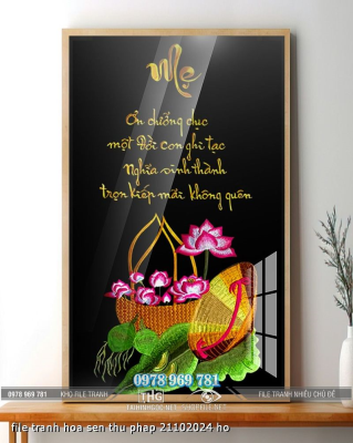 file tranh hoa sen thu phap 21102024 ho