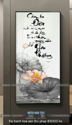file tranh hoa sen thu phap 832025 ho