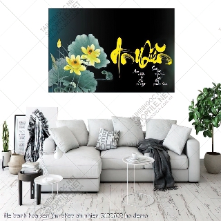 file tranh hoa sen thu phap an nhien 5122022 ho