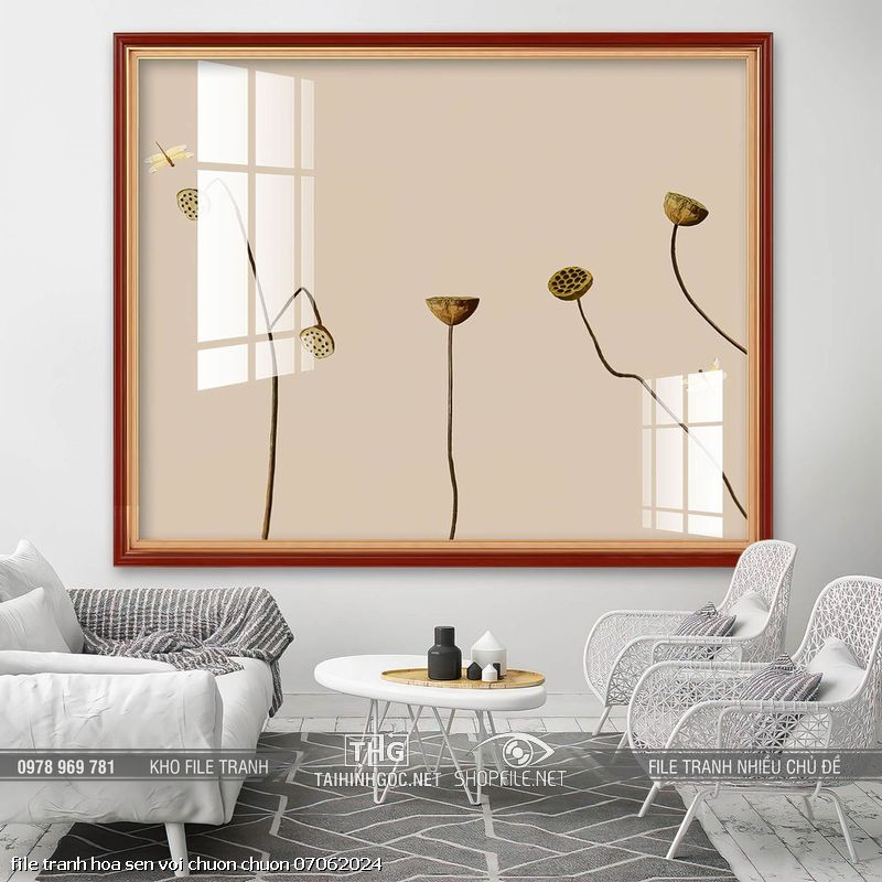 file tranh hoa sen voi chuon chuon 07062024