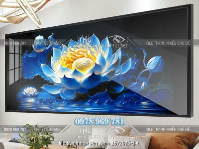 file tranh hoa sen xanh 1572025 dat