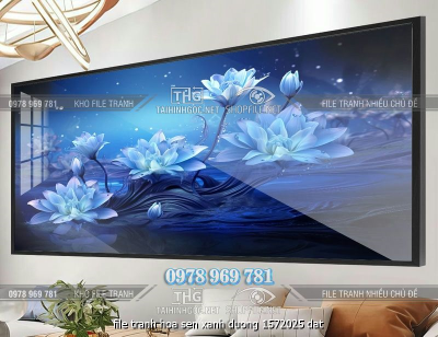 file tranh hoa sen xanh duong 1572025 dat