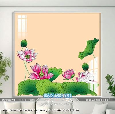 file tranh hoa tiet hoa sen trang tri co xua 2192024 ho