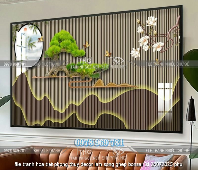 file tranh hoa tiet phong thuy decor lam song ghep bonsai 3d 26072025 phu