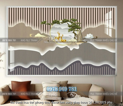 file tranh hoa tiet phong thuy decor lam song ghep huou 3d 11072025 phu