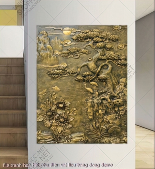 file tranh mau don hoa tiet phu dieu vat lieu bang dong