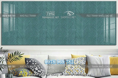 file tranh hoa tiet tuong 3d xanh la 08102025 vy