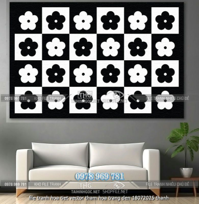 file tranh hoa tiet vector tham hoa trang den 18072025 thanh