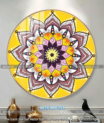 file tranh hoa tiet vector tron hoa trong tim nen vang 15032025 nga