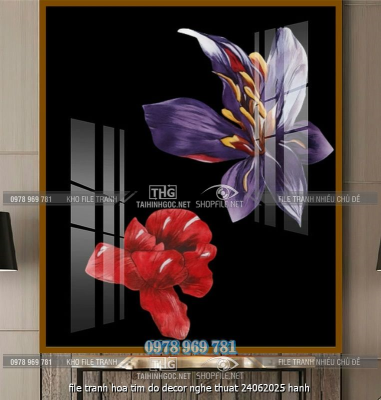file tranh hoa tim do decor nghe thuat 24062025 hanh