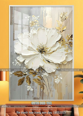 file tranh hoa trang son dau 15052025