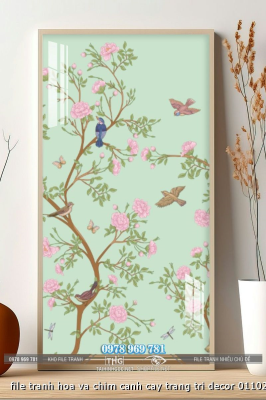 file tranh hoa va chim canh cay trang tri decor 01102024 phu