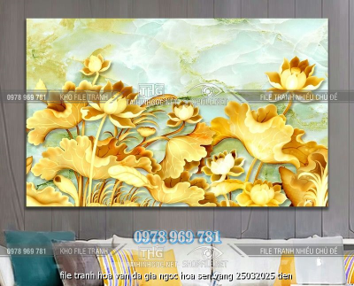 file tranh hoa van da gia ngoc hoa sen vang 25032025 tien