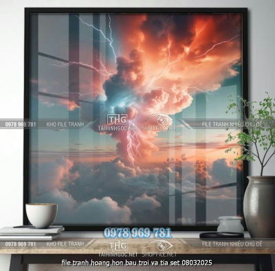 file tranh hoang hon bau troi va tia set 08032025