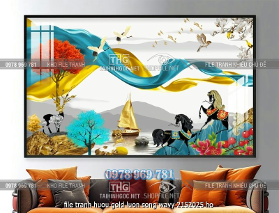 file tranh huou gold luon song wavy 2152025 ho
