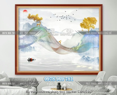 file tranh huou nui phong thuy kim tien 532025 ho