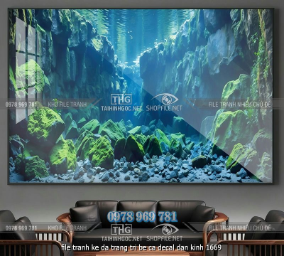 file tranh ke da trang tri be ca decal dan kinh 1669