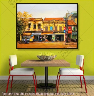 tranh ha noi file tranh khu pho co nghe thuat pho que viet nam