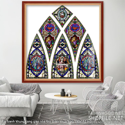 file tranh khung cong giao nha tho thien chua giao 180x162 m2