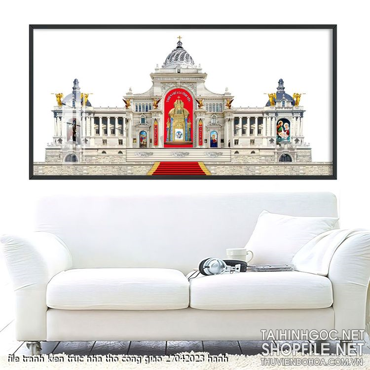 file tranh kien truc nha tho cong giao 27042023 hanh