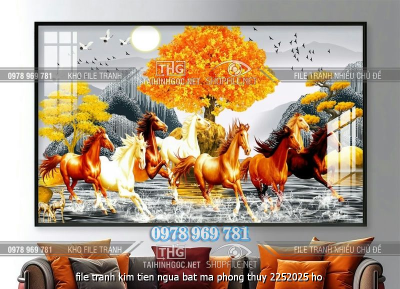 file tranh kim tien ngua bat ma phong thuy 2252025 ho