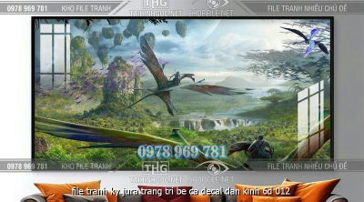 file tranh ky jura trang tri be ca decal dan kinh 6d 012