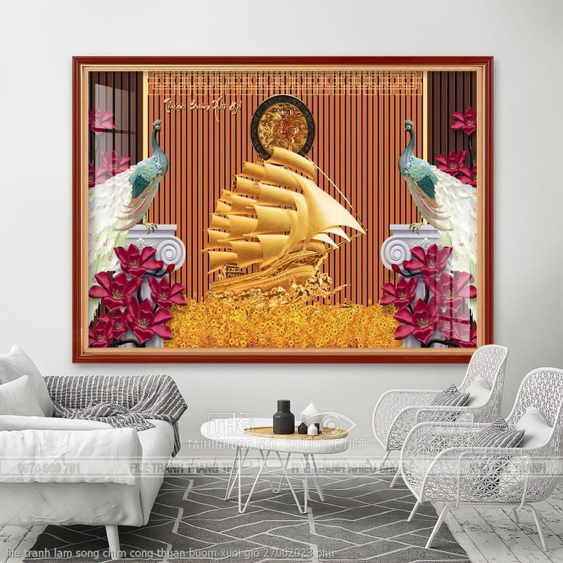 file tranh lam song chim cong thuan buom xuoi gio 27062023 phu