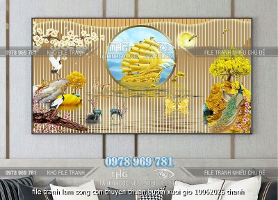 file tranh lam song con thuyen thuan buom xuoi gio 10062025 thanh