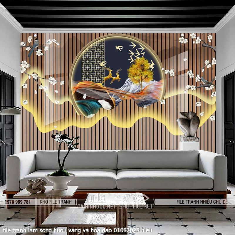 file tranh lam song huou vang va hoa dao 01082023 hieu