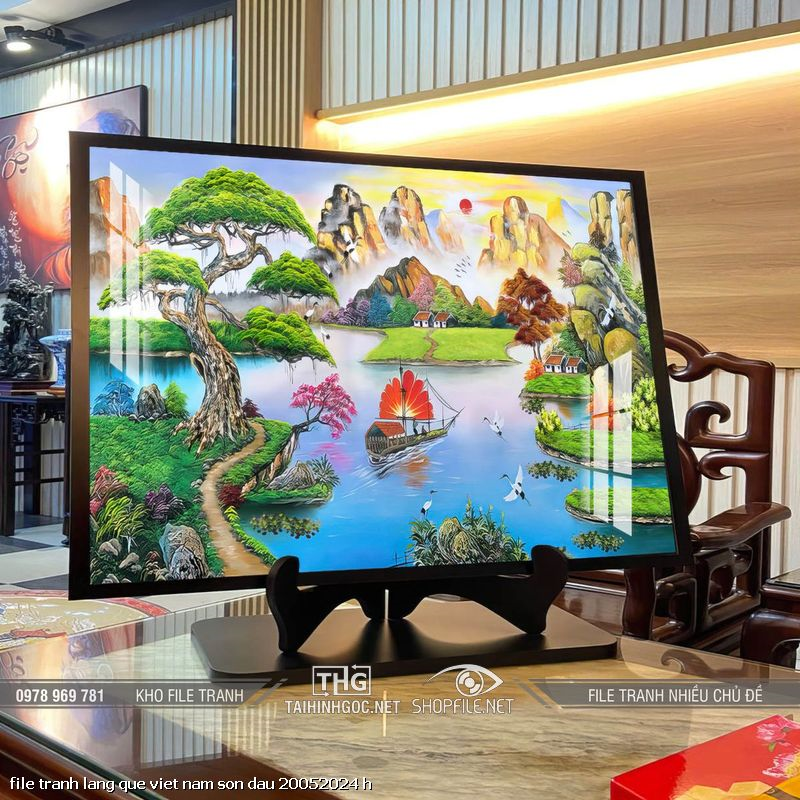 file tranh lang que viet nam son dau 20052024 h