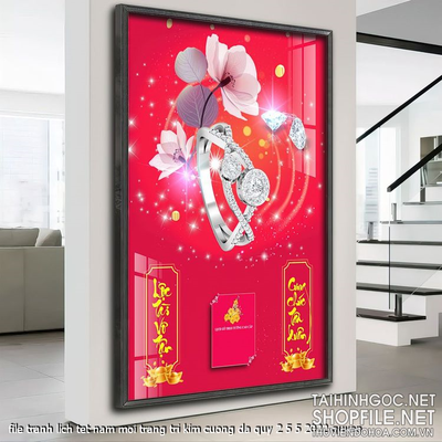 file tranh lich tet nam moi trang tri kim cuong da quy 2 5 5 2022 quyen