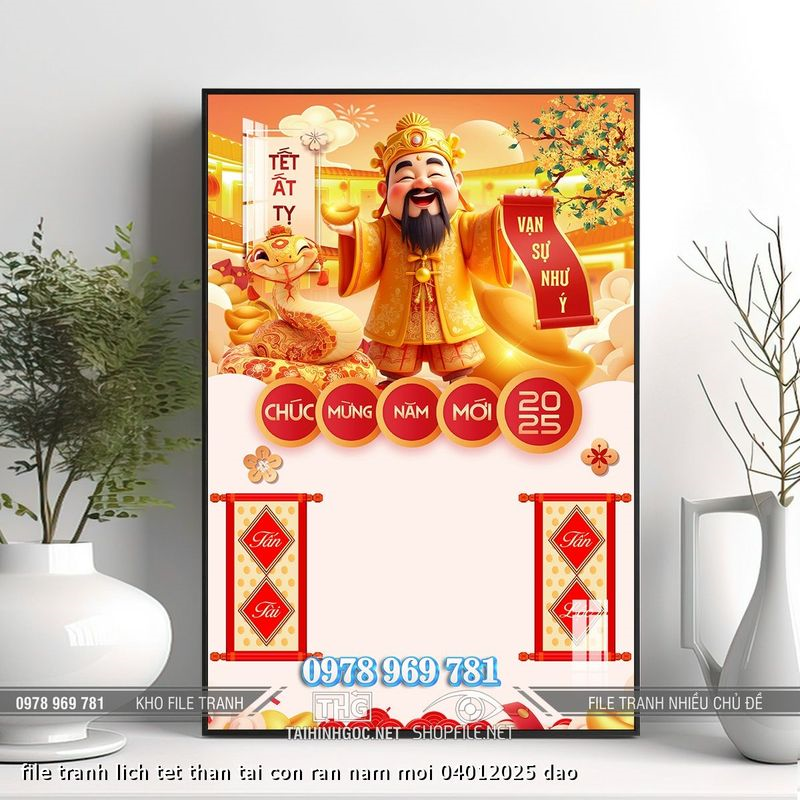 file tranh lich tet than tai con ran nam moi 04012025 dao