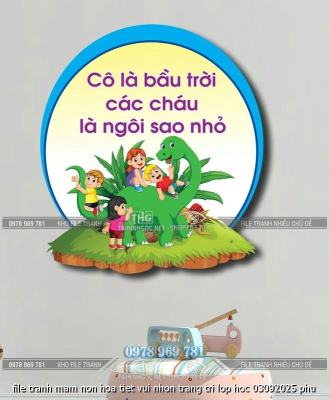 file tranh mam non hoa tiet vui nhon trang tri lop hoc 03092025 phu