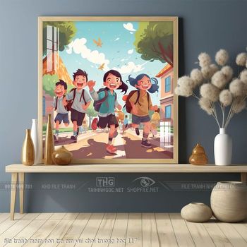 file tranh mam non tre em vui choi truong hoc 117