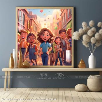 file tranh mam non tre em vui choi truong hoc 125