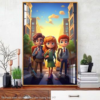 file tranh mam non tre em vui choi truong hoc 143
