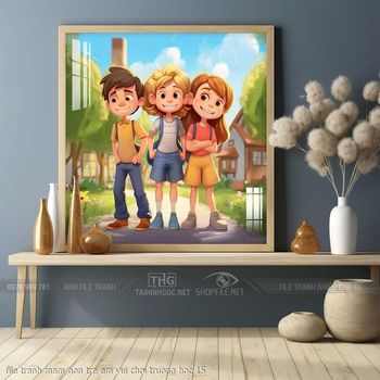 file tranh mam non tre em vui choi truong hoc 15