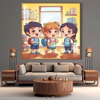file tranh mam non tre em vui choi truong hoc 391