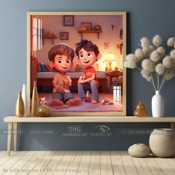 file tranh mam non tre em vui choi truong hoc 80