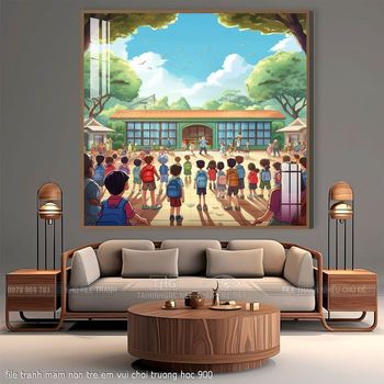 file tranh mam non tre em vui choi truong hoc 900