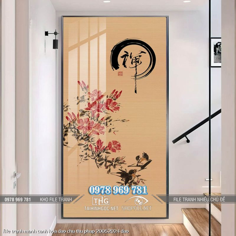 file tranh manh canh hoa dao chu thu phap 20052024 dao
