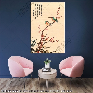 file tranh manh doi chim tren canh hoa dep 12122022 phu