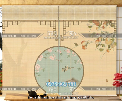 file tranh manh hoa chim canh hong 9122025 ho