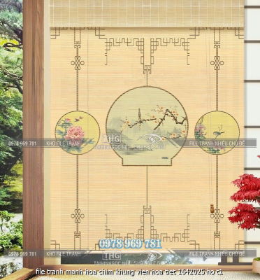 file tranh manh hoa chim khung vien hoa tiet 1642025 ho t1