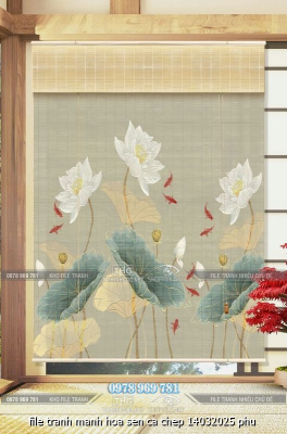 file tranh manh hoa sen ca chep 14032025 phu